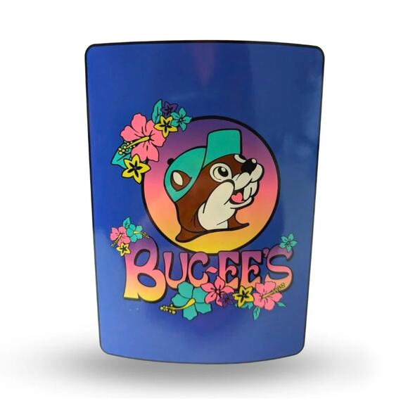 Buc-ee’s Plush Hawaiian Throw Blanket 49x66 Blue Cozy Soft Lounge Travel Warm - Picture 5 of 5